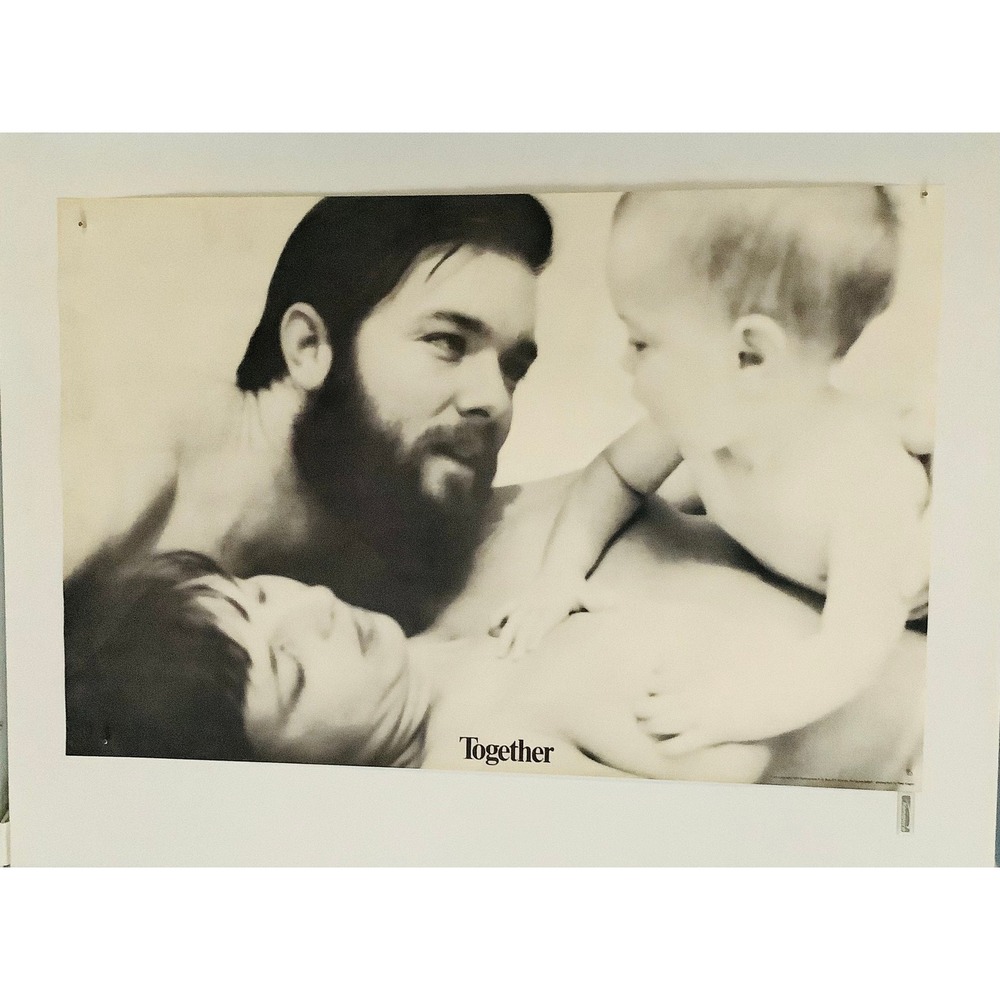 Vintage Black & White Nude Together Poster - 1970 - Synergisms - 33 3/4" X 22"